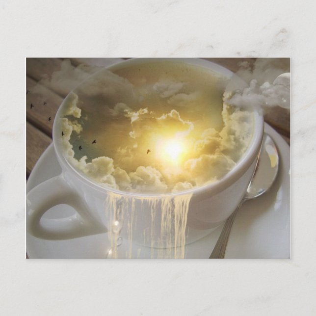 Postal Nubes en mi café (Anverso)