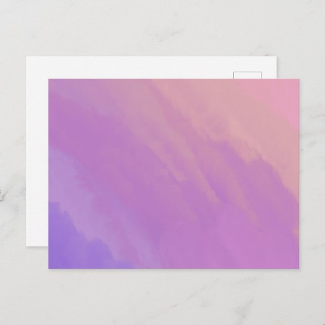 Postal Nubes moradas en el Crepúsculo (Anverso / Reverso)