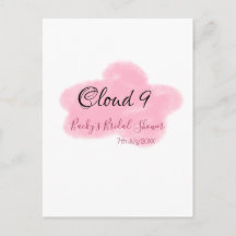 Nubes nueve rosa pastel despedida de soltera nombr