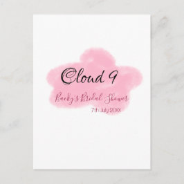 Postal Nubes nueve rosa pastel despedida de soltera nombr