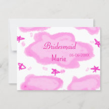 nubes rosas estrellas pastel bridesmaid giratorio