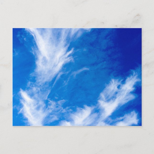 Postal Nubes Tenues - Azul (Anverso)
