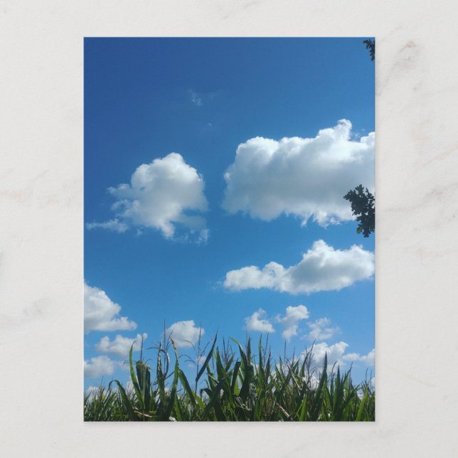 Postal Nubes Y Cielo Azul (Anverso)