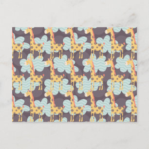 Postal Nubes y jirafas