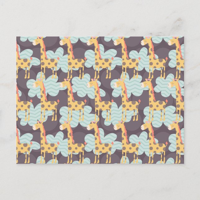 Postal Nubes y jirafas (Anverso)