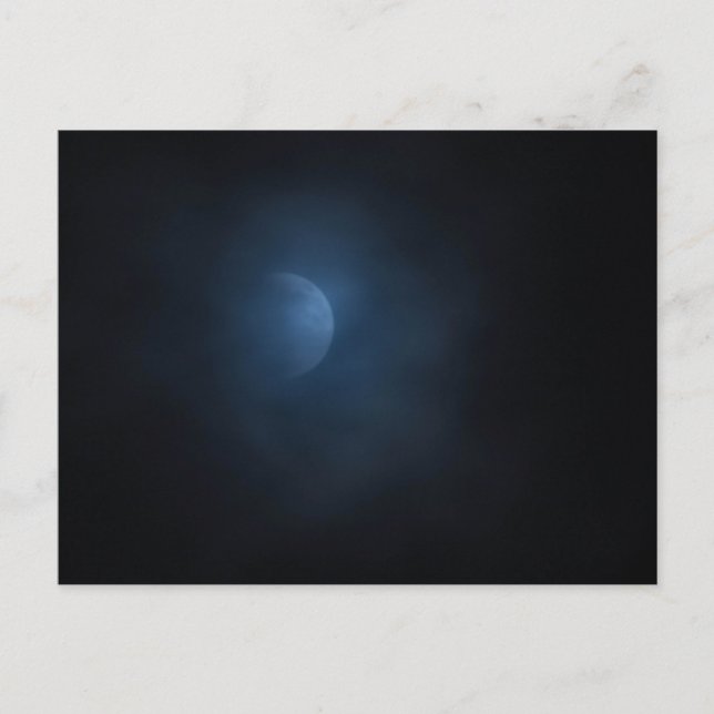 Postal Nubes y la luna (Anverso)