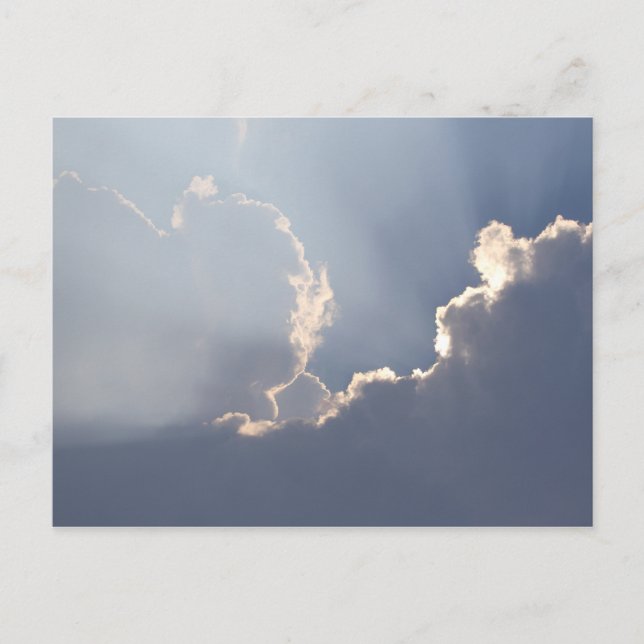 Postal Nubes y rayos solares (Anverso)