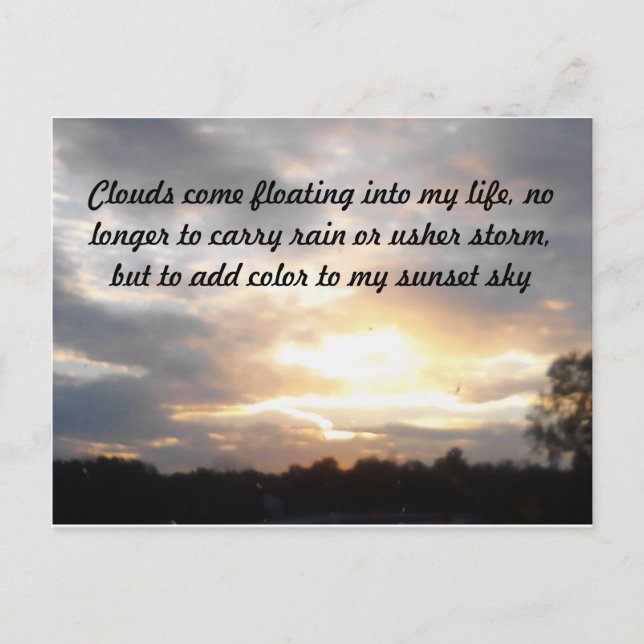 Postal Nubes y sol (Anverso)