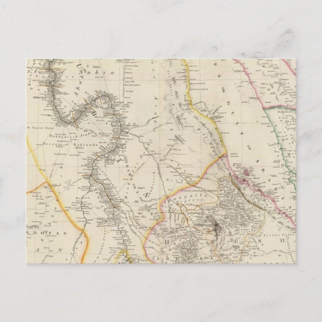 Postal Nubia y Abisinia (Anverso)