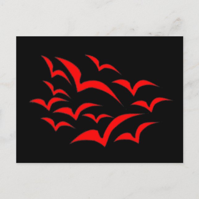 Postal nublada roja (Anverso)