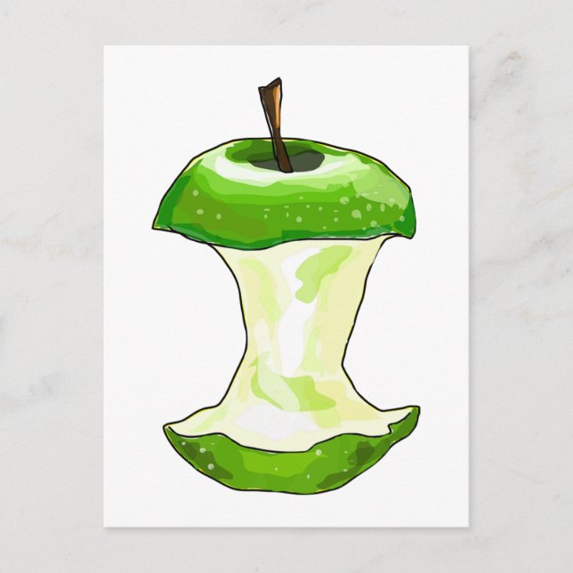 Postal Núcleo de Apple Green personalizado (Granny Smith)