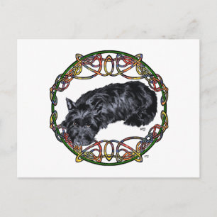 Postal Nudo celta Scottie en reposo