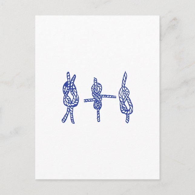 Postal Nudos azules (Anverso)