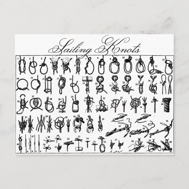 Postal Nudos de la navegación (Anverso)