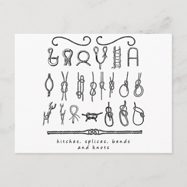 Postal nudos de vela (Anverso)