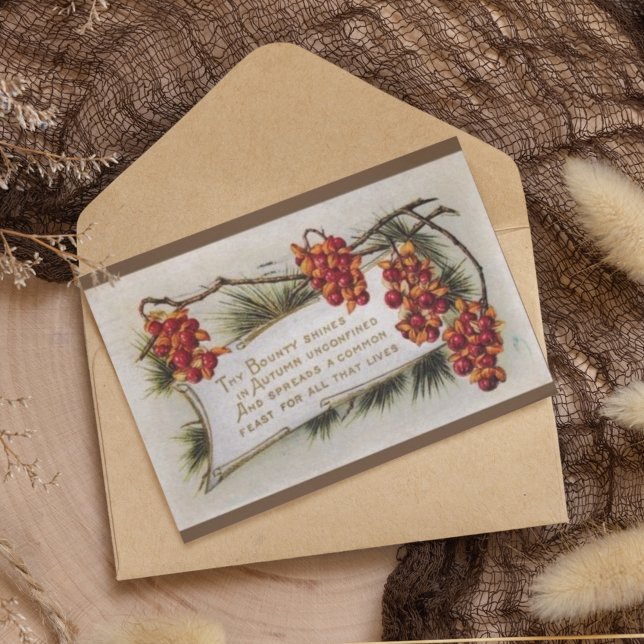 Postal Nueces de otoño de 1920 del Día de Acción de Graci (Subido por el creador)