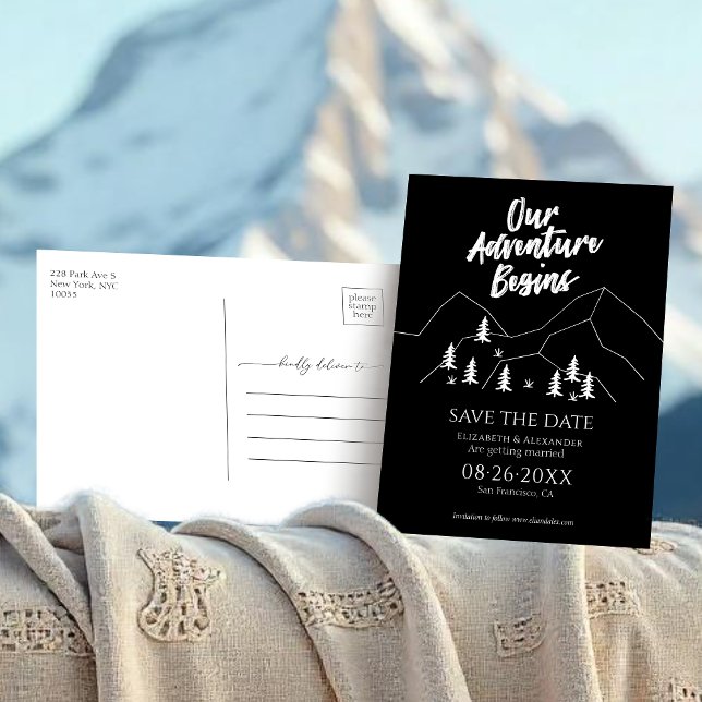 Postal Nuestra aventura comienza la boda forestal para sa (Subido por el creador)