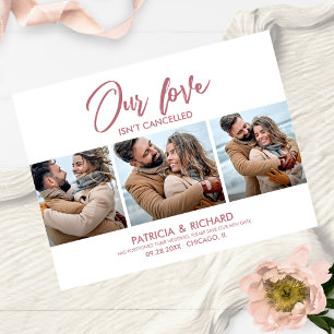 Postal Nuestra boda de amor no está cancelada nueva fecha