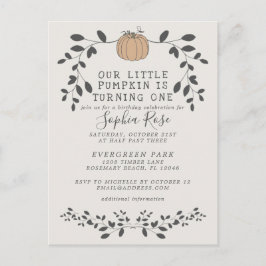 Postal Nuestra Calabaza Se Está Volviendo Un Primer Cumpl