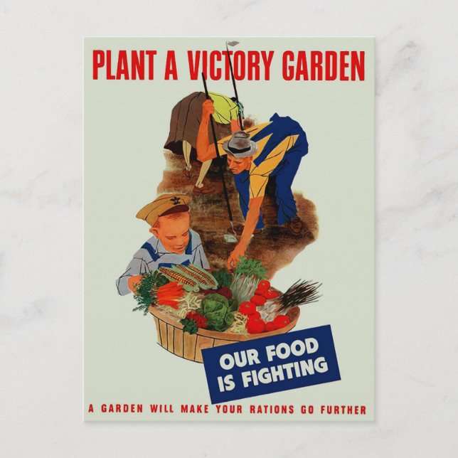 Postal Nuestra comida está luchando (Anverso)