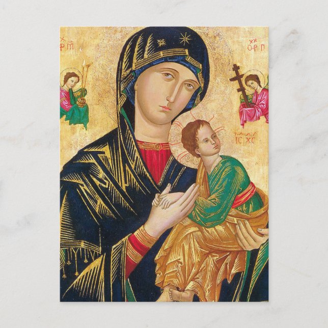 Postal Nuestra Madre Virgen María de la ayuda perpetua (Anverso)