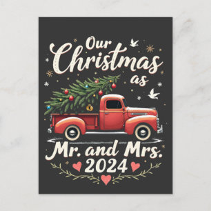 Postal Nuestra Navidad como Sr y Sra 2024 Parejas a juego