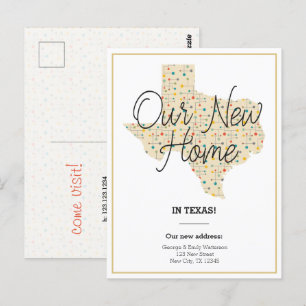 Postal Nuestra Nueva Casa - Anuncio de Mudanza a Texas