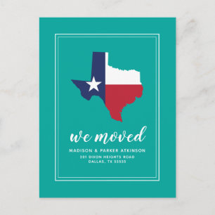 Postal Nuestra nueva dirección en Texas