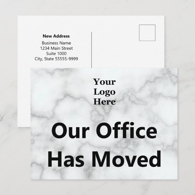 Postal Nuestra Oficina Ha Trasladado Faux Marble Su Logo  (Anverso / Reverso)