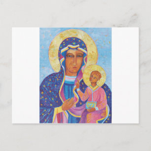 Postal Nuestra Señora de Czestochowa Madonna Negra Poloni