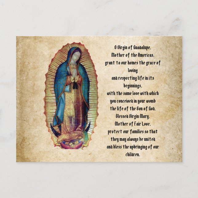 Postal Nuestra Señora de Guadalupe, Nuestra Señora de Gua (Anverso)