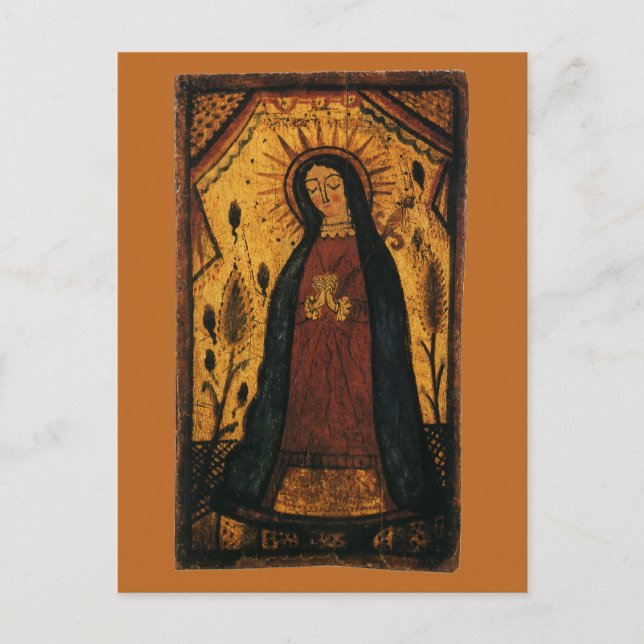 Postal Nuestra Señora de Guadalupe por Pedro Antonio Fres (Anverso)