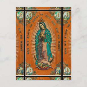 POSTAL NUESTRA SEÑORA DE GUADALUPE REZA POR NOSOTROS