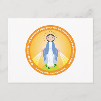 Postal Nuestra Señora de la milagrosa Medalla