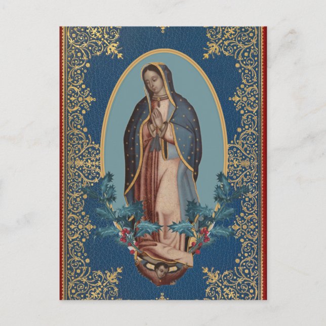 Postal Nuestra Señora de la Virgen Guadalupe María Feliz  (Anverso)