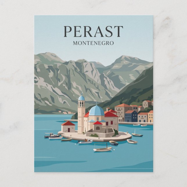 Postal Nuestra Señora de las Rocas Montenegro (Anverso)