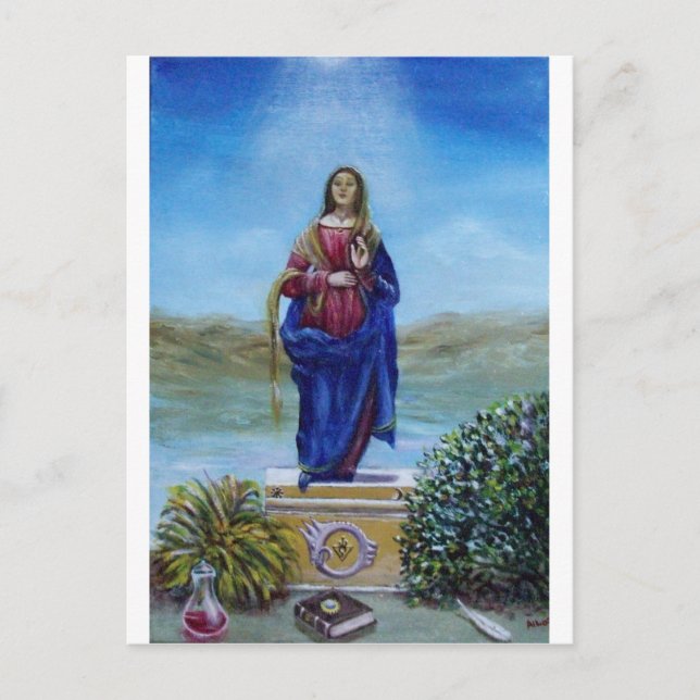 Postal NUESTRA SEÑORA DE LIGERA Madonna de inmaculada con (Anverso)