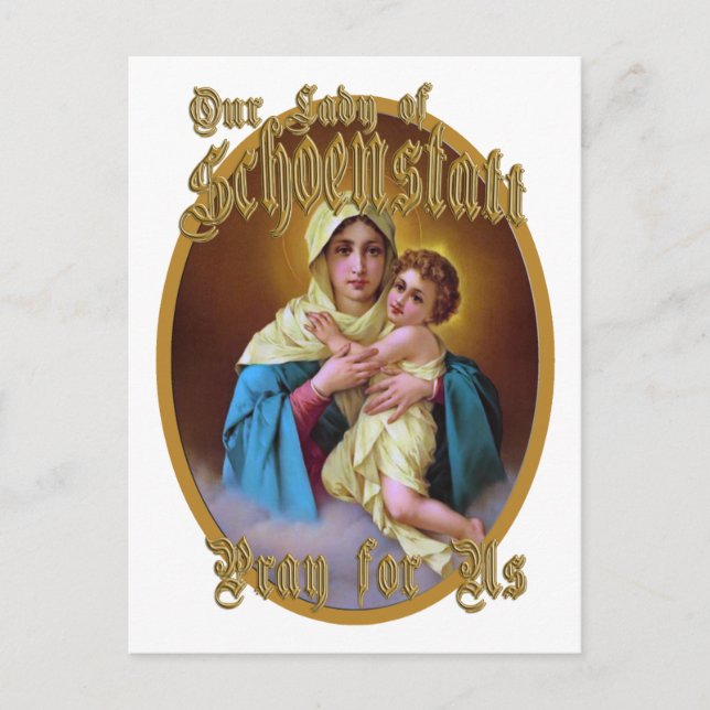 POSTAL NUESTRA SEÑORA DE SCHOENSTATT REZA POR NOSOTROS (Anverso)