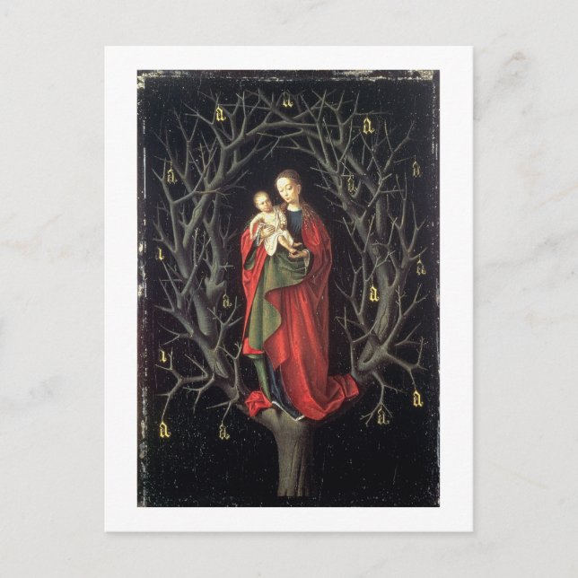 Postal Nuestra Señora del Árbol seco c.1450 (aceite en el (Anverso)