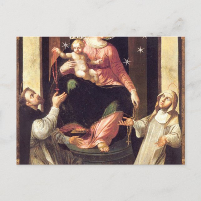 Postal Nuestra Señora Del Rosario Venerada En Pompeya (Anverso)