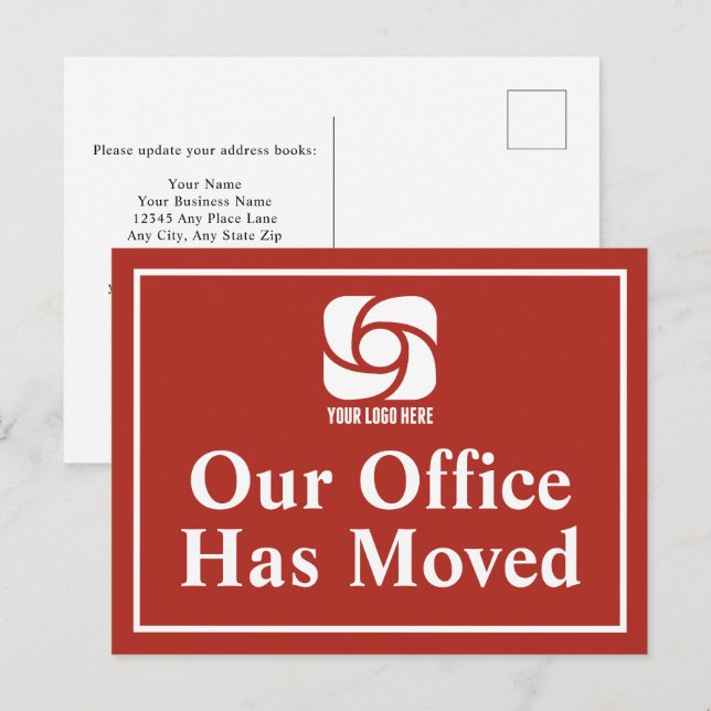 Postal Nuestras Oficinas Se Han Mudado Logo Empresarial R (Anverso / Reverso)