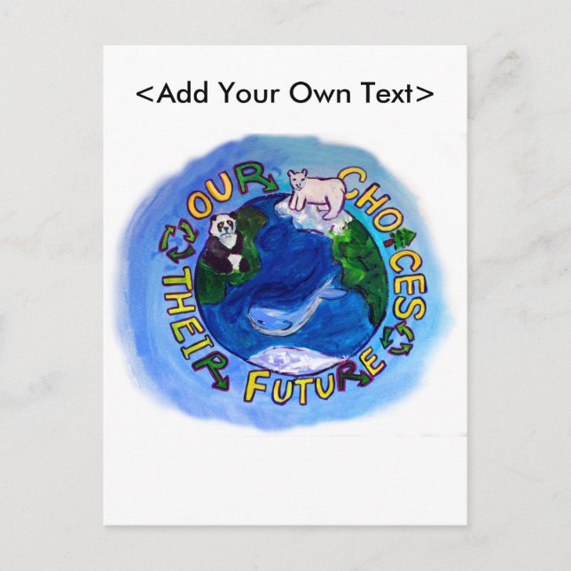 Postal Nuestras Opciones: reciclar, reutilizar, reducir l (Anverso)