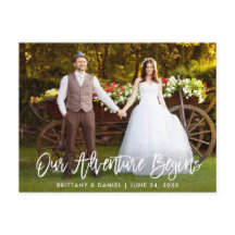 Nuestro Adventure Comienza Gracias Bodas Letra Pin