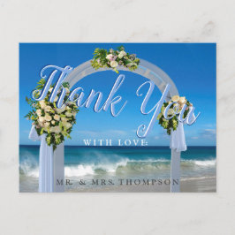 Postal Nuestro agradecimiento por la boda en la playa