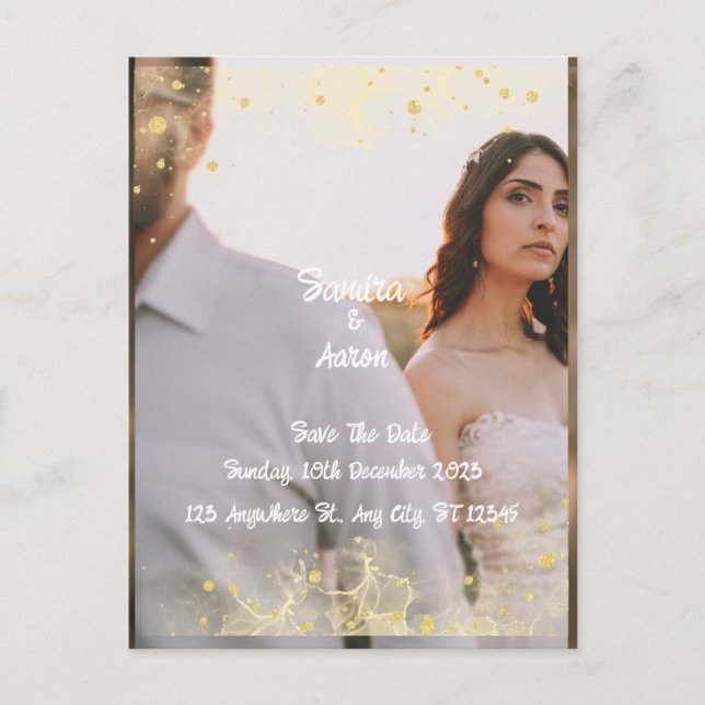 Postal Nuestro comienzo para siempre: El Boda de (Anverso)