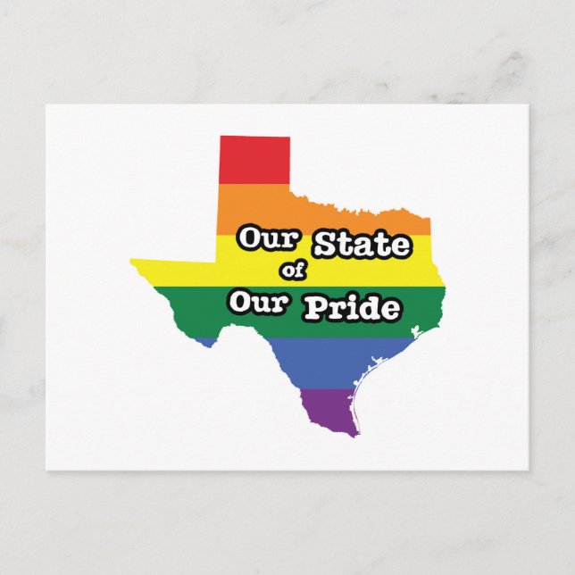 Postal Nuestro estado de orgullo | Texas (Anverso)