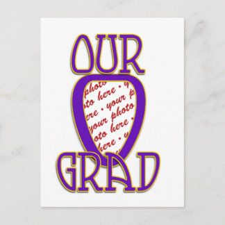 Postal NUESTRO MARCO DE COLOR GRAD Purple & Gold School