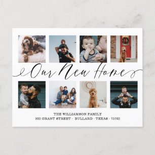 Postal Nuestro nuevo hogar elegante Collage de fotos de g