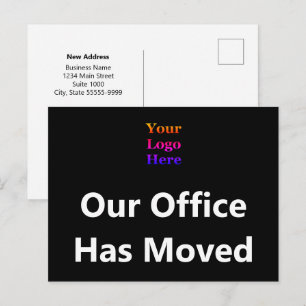 Postal Nuestro Oficio Se Ha Mudado Logo De Marca Negro 2