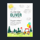 Postal Nuestro Pequeño Carrito De Golf Swing By Kids Golf<br><div class="desc">Nuestro Pequeño Carrito De Golf Swing By Kids Golf Birthday Invitación</div>